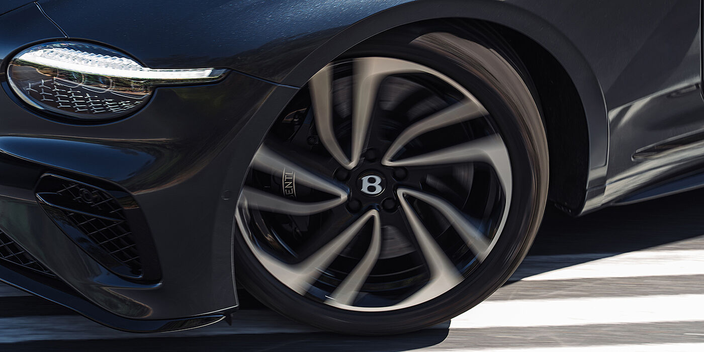 Gohm Sportwagen GmbH | Bentley Stuttgart Bentley Continental GT coupe in Thunder paint 22" ten swept spoke wheel detail