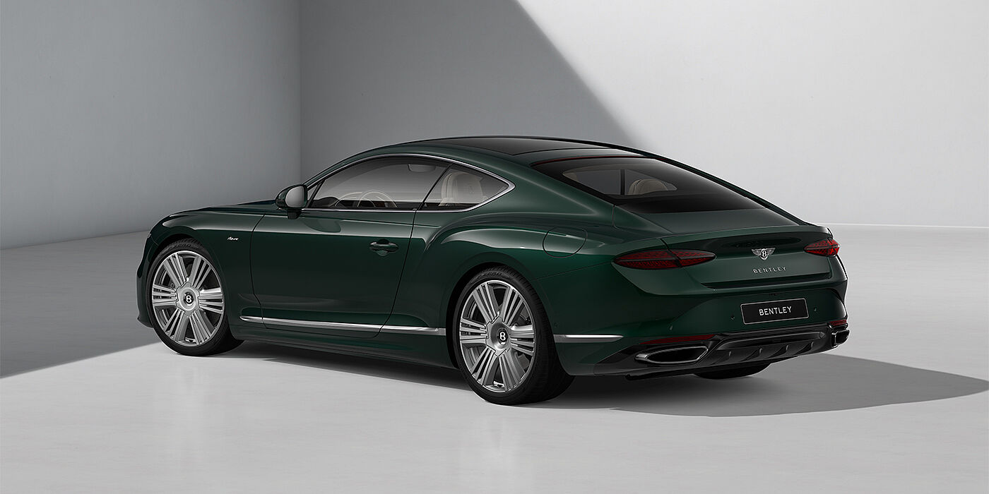 Gohm Sportwagen GmbH | Bentley Stuttgart Bentley Continental GT Azure coupe in Veridian paint and 22" Azure wheels - rear 3/4