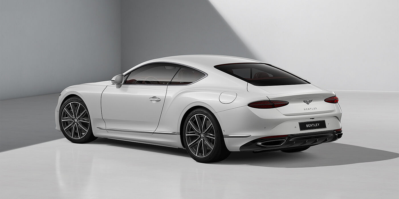 Gohm Sportwagen GmbH | Bentley Stuttgart Bentley Continental GT coupe in Snow Quartz paint and 21" Ten Spoke wheels - rear 3/4