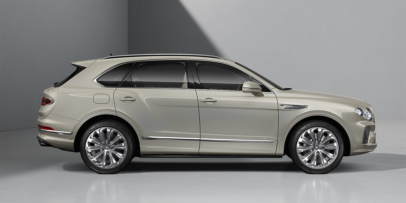 Gohm Sportwagen GmbH | Bentley Stuttgart Bentley Bentayga Azure SUV in White Sand paint and 22" Ten Spoke Polished wheels ls - profile