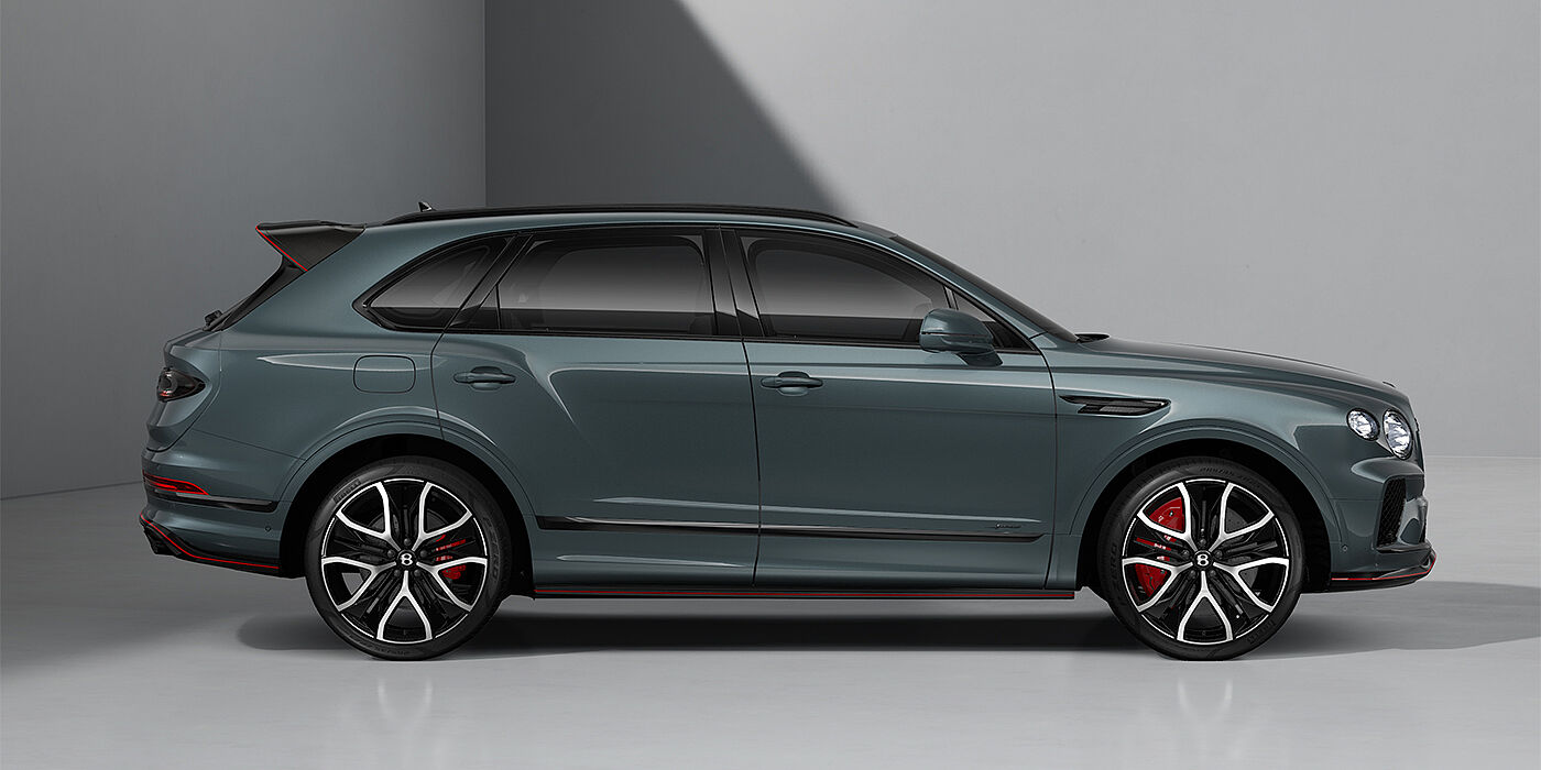 Gohm Sportwagen GmbH | Bentley Stuttgart Bentley Bentayga Speed SUV in Storm Grey Satin paint and 23" Black Painted and Bright Machined Wheels - profile
