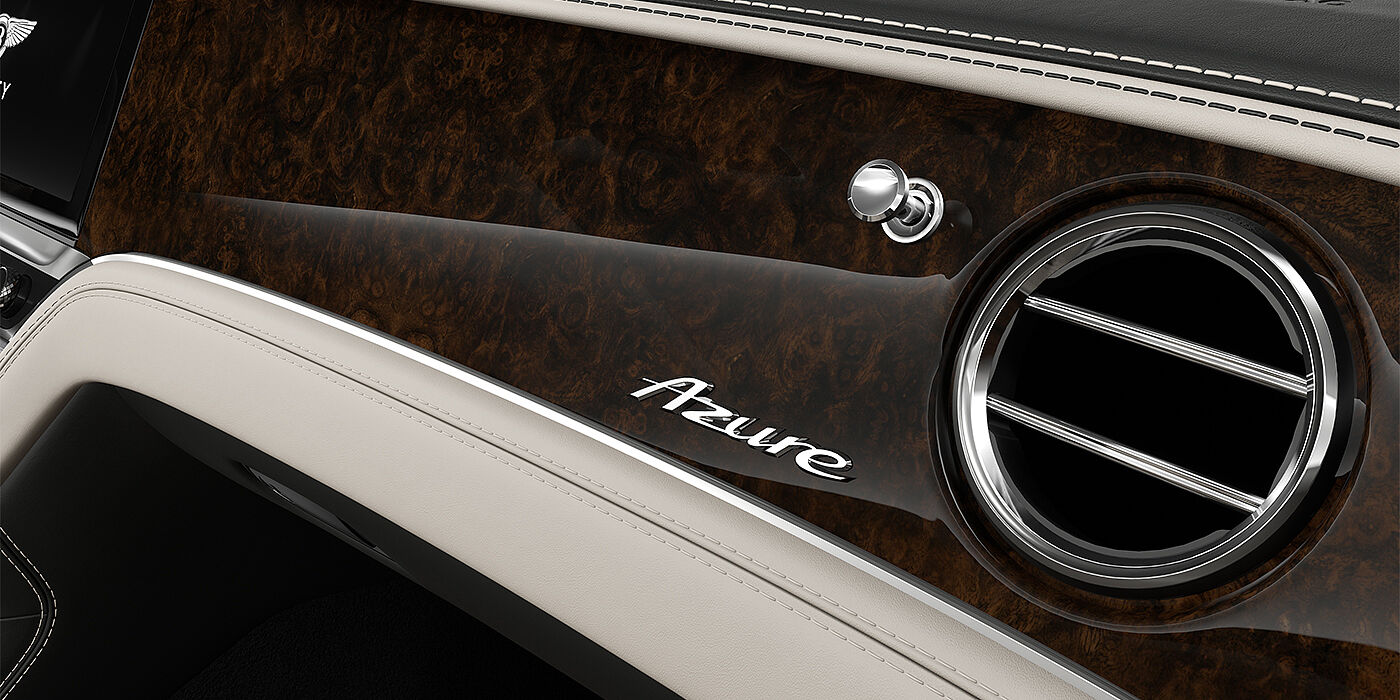 Gohm Sportwagen GmbH | Bentley Stuttgart Bentley Continental GT Azure veneer detail in Dark Burr Walnut with Azure badge