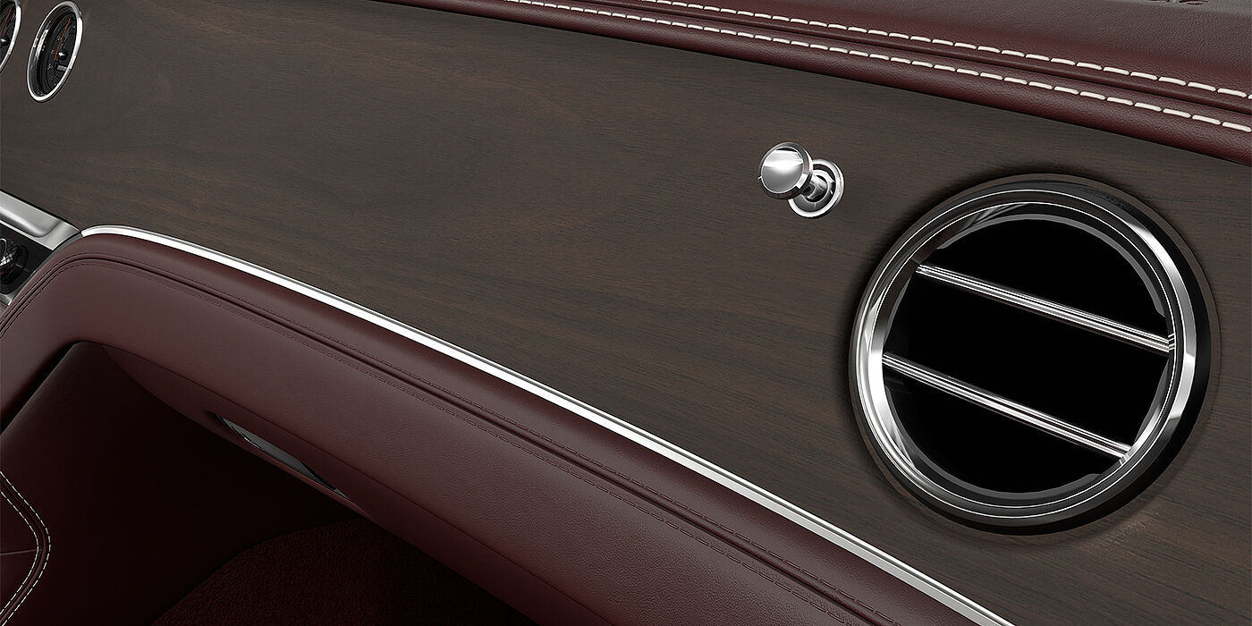 Gohm Sportwagen GmbH | Bentley Stuttgart Bentley Continental GT coupe veneer detail in Open Pore Crown Cut Walnut
