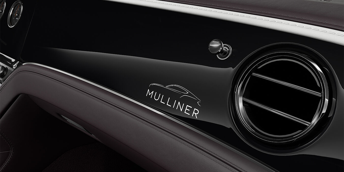 Gohm Sportwagen GmbH | Bentley Stuttgart Bentley Continental GT Mulliner coupe veneer detail in Grand Black with Mulliner badge