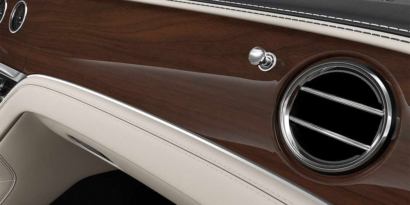 Gohm Sportwagen GmbH | Bentley Stuttgart Bentley Continental GTC convertible veneer detail in Crown Cut Walnut veneer