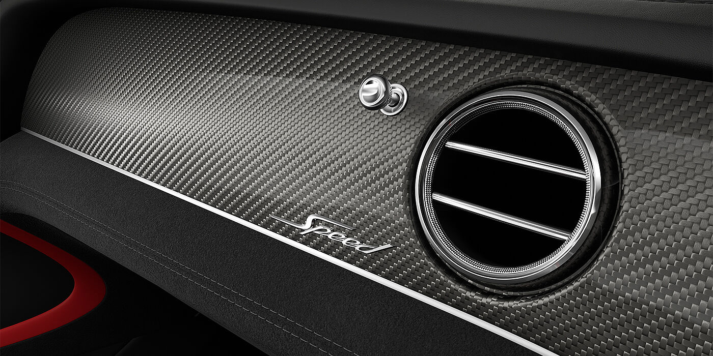 Gohm Sportwagen GmbH | Bentley Stuttgart Bentley Bentayga Speed SUV veneer detail in Carbon Fibre with Speed fascia badge