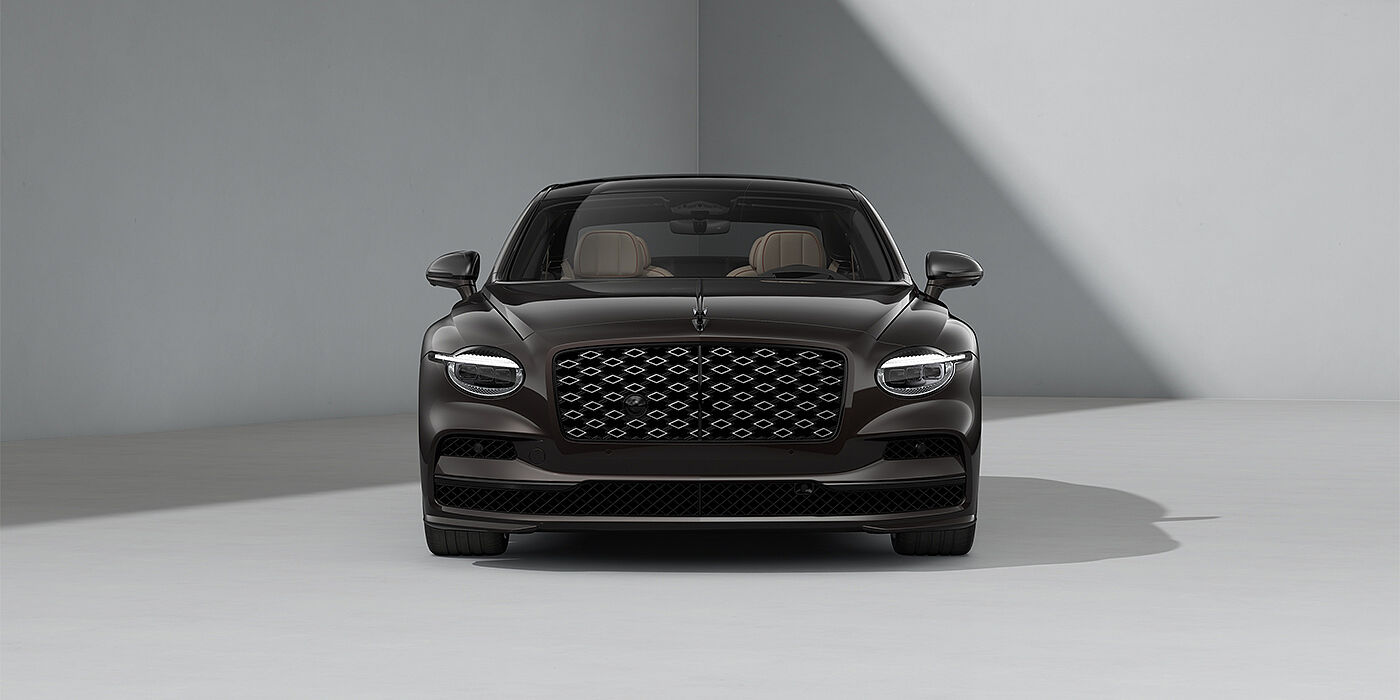 Gohm Sportwagen GmbH | Bentley Stuttgart New Bentley Flying Spur Mulliner sedan in Havana brown paint full front with 22" Mulliner Black Painted & Polished wheels