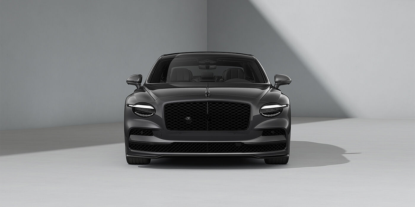 Gohm Sportwagen GmbH | Bentley Stuttgart New Bentley Flying Spur Speed sedan in Magnetic  paint full front with 22" Swept spoke Black & Machined wheels