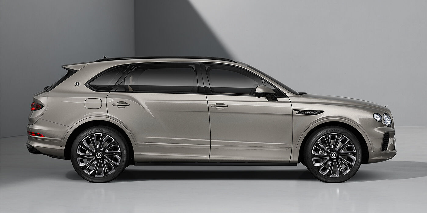 Gohm Sportwagen GmbH | Bentley Stuttgart Bentayga EWB Artenara Edition SUV in Pale Brodgar paint with 22" Mulliner Gloss black wheel profile