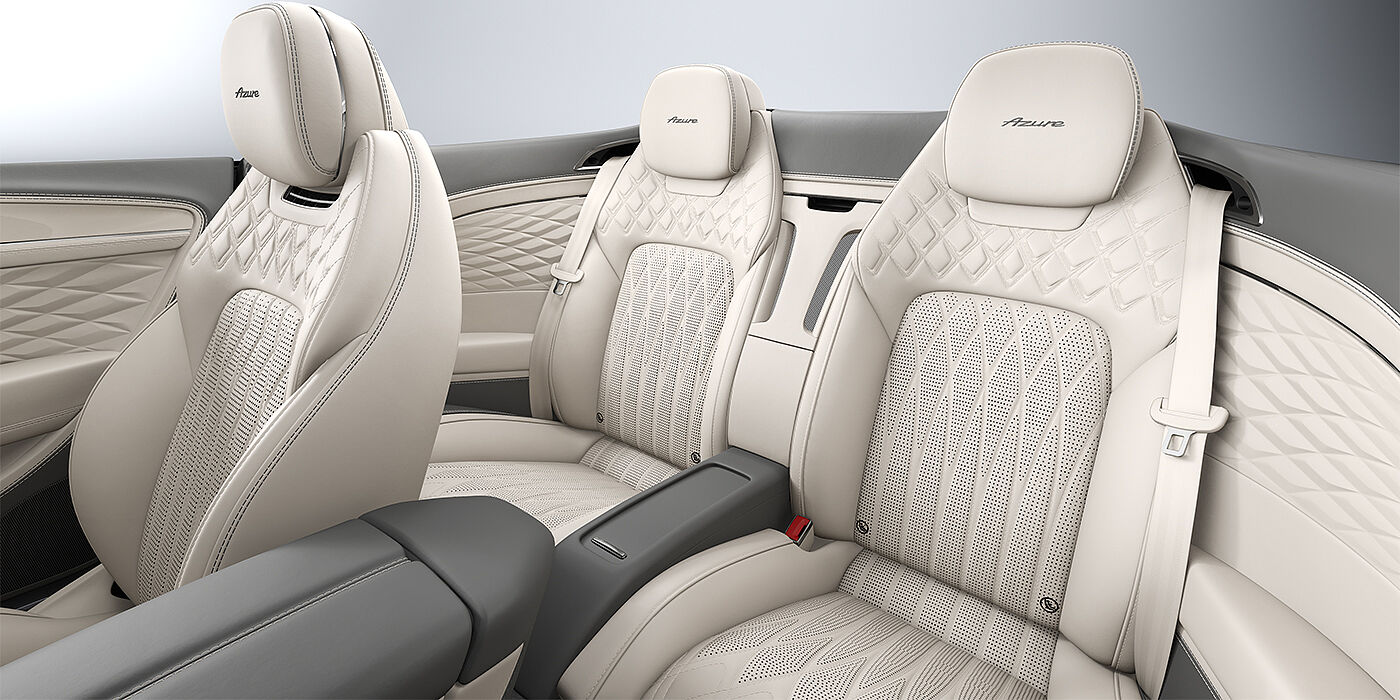 Gohm Sportwagen GmbH | Bentley Stuttgart Bentley Continental GTC Azure convertible rear interior in Linen and Gravity Grey hides