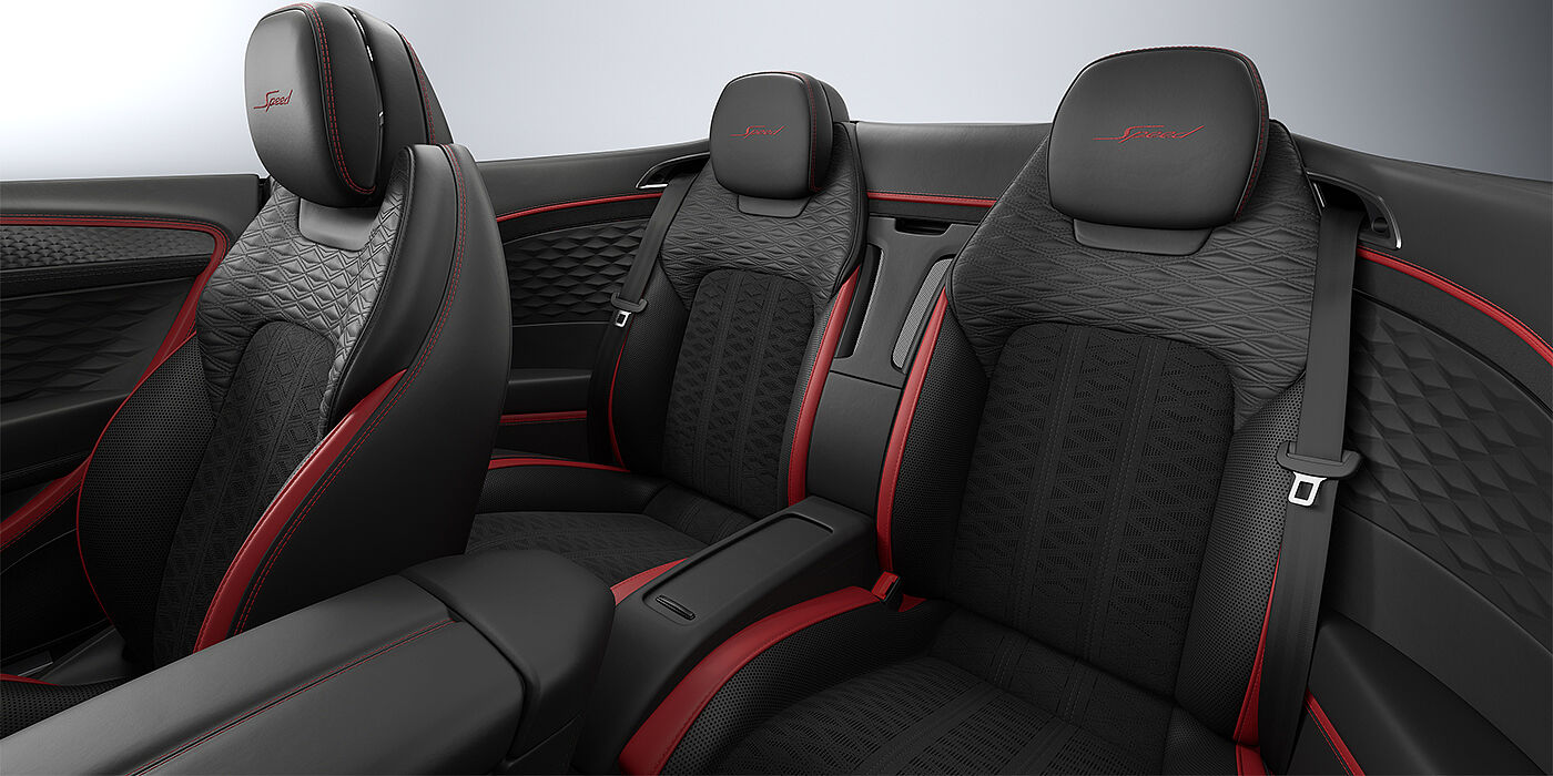 Gohm Sportwagen GmbH | Bentley Stuttgart Bentley Continental GTC Speed convertible door detail in Hotspur red and Beluga black hides