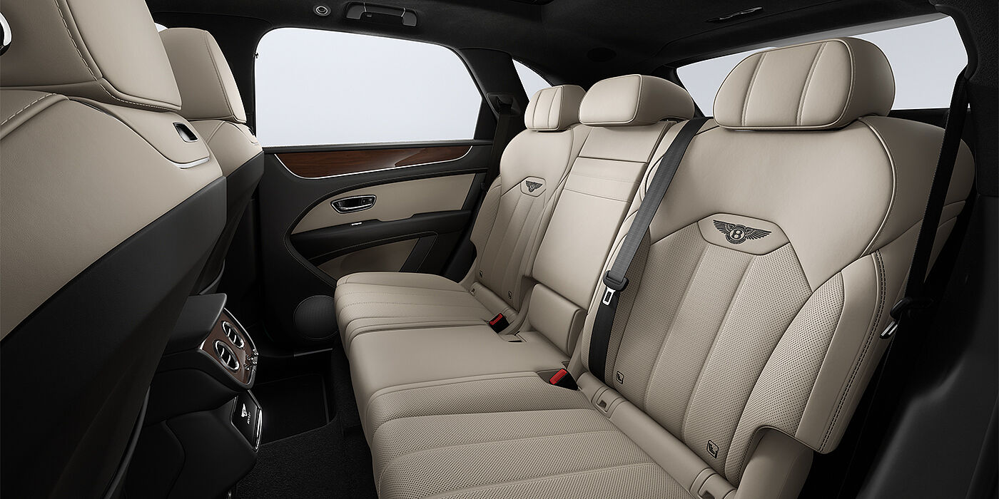 Gohm Sportwagen GmbH | Bentley Stuttgart Bentley Bentayga SUV rear interior in Portland and Beluga black hides