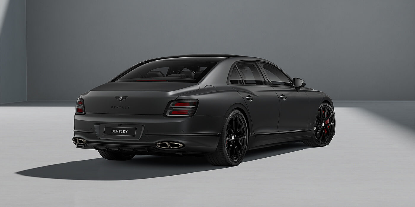 Gohm Sportwagen GmbH | Bentley Stuttgart New Bentley Flying Spur S sedan in Anthracite Satin  paint rear 3/4 with 22" Sports  wheels