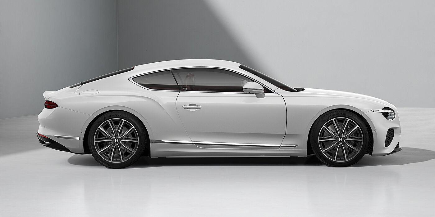 Gohm Sportwagen GmbH | Bentley Stuttgart Bentley Continental GT coupe in Snow Quartz paint and 21" Ten Spoke wheels - profile