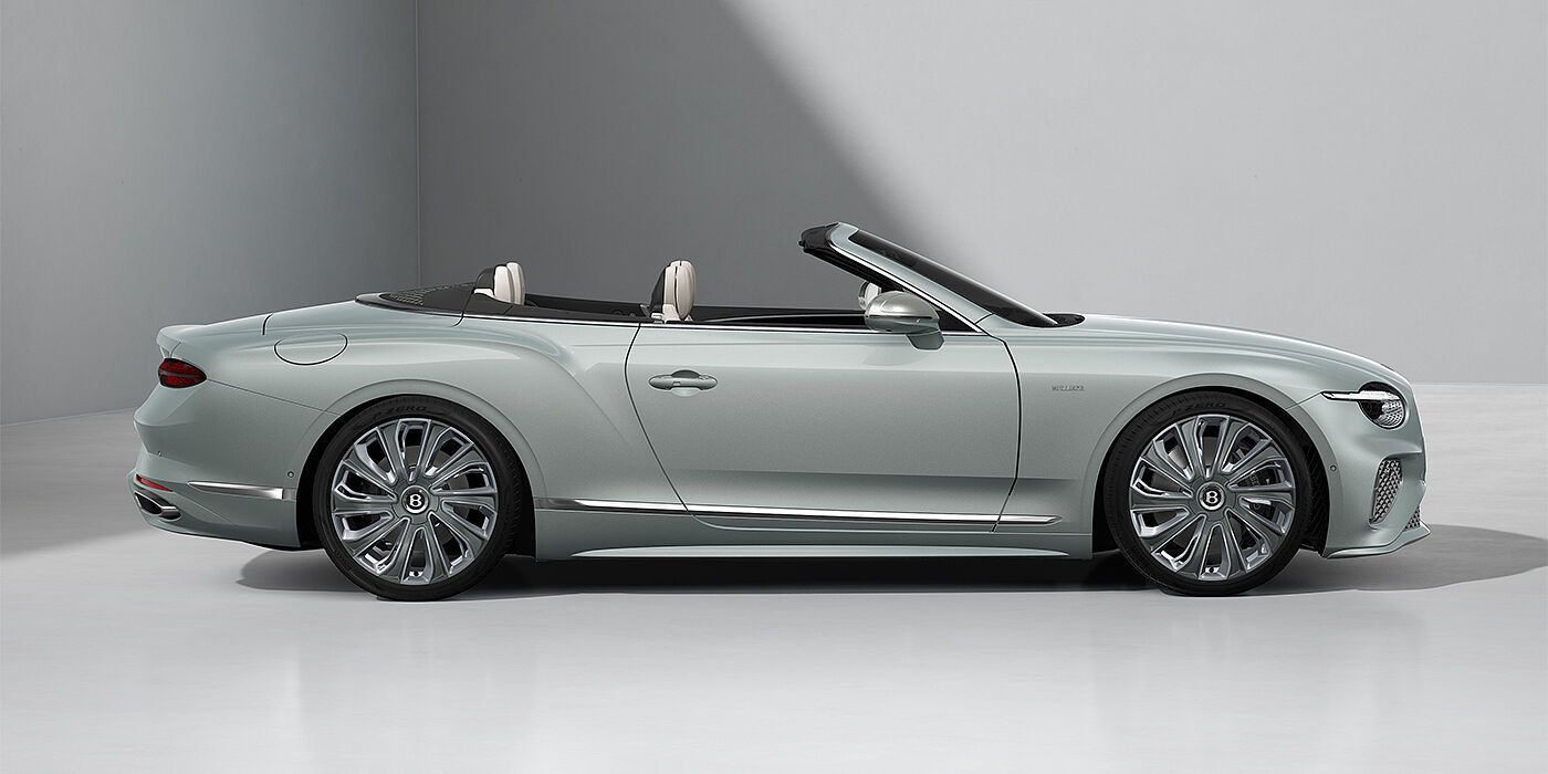 Gohm Sportwagen GmbH | Bentley Stuttgart Bentley Continental GTC Mulliner convertible in Breeze paint and 22" Mulliner wheels - profile