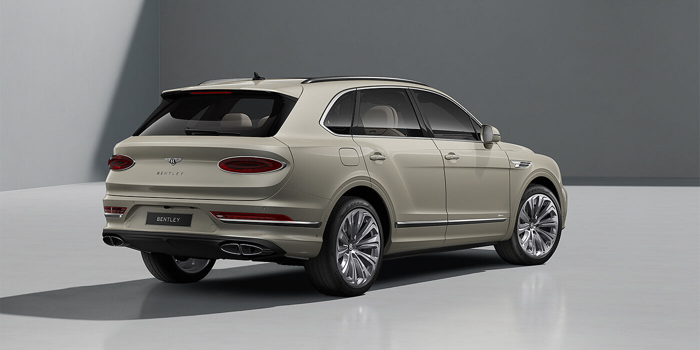 Gohm Sportwagen GmbH | Bentley Stuttgart Bentley Bentayga Azure SUV in White Sand paint and 22" Ten Spoke Polished wheels - rear ¾