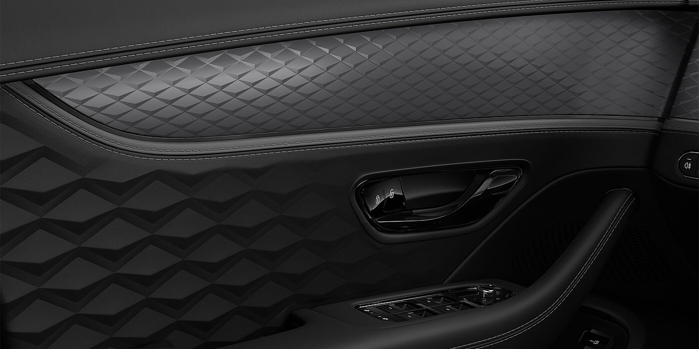 Gohm Sportwagen GmbH | Bentley Stuttgart New Bentley Flying Spur Speed sedan door interior in Gravity Grey and Beluga black hides