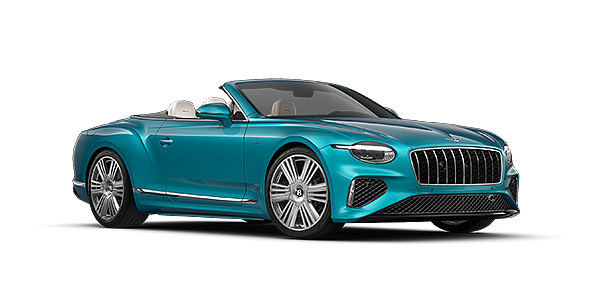 Gohm Sportwagen GmbH | Bentley Stuttgart Bentley Continental GTC Azure convertible in Topaz Blue paint and 22" Azure wheels - front 3/4