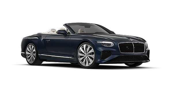 Gohm Sportwagen GmbH | Bentley Stuttgart Bentley Continental GTC convertible in Dark Sapphire paint and 22" Ten Spoke wheels - front 3/4