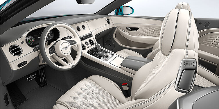 Gohm Sportwagen GmbH | Bentley Stuttgart Bentley Continental GTC Azure convertible front interior in Linen and Gravity Grey hides