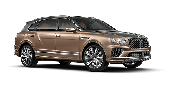Gohm Sportwagen GmbH | Bentley Stuttgart Bentley Bentayga EWB Mulliner SUV in Magnetic and Rose Gold paint and 22" Mulliner wheels – front 3/4
