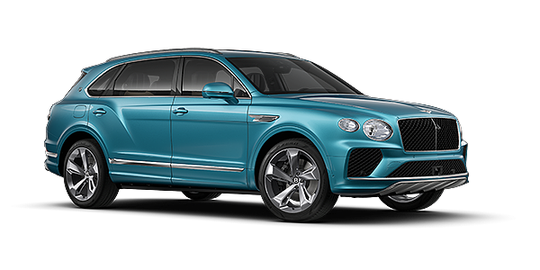 Gohm Sportwagen GmbH | Bentley Stuttgart Bentley Bentayga EWB SUV in Light Windsor Blue paint and 22" Five Spoke Directional Polished wheels – front 3/4