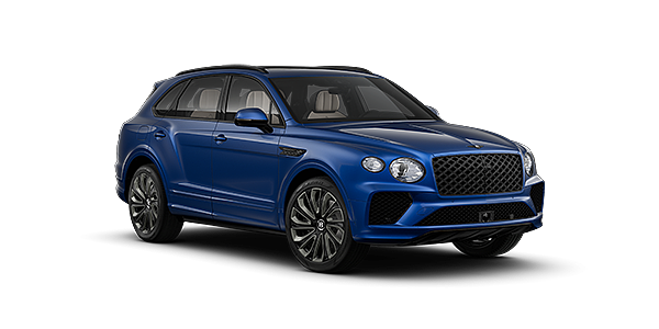 Gohm Sportwagen GmbH | Bentley Stuttgart  Bentayga Artenara Edition SUV in Sequin Blue paint with 22" Mulliner Gloss black wheel front 3/4