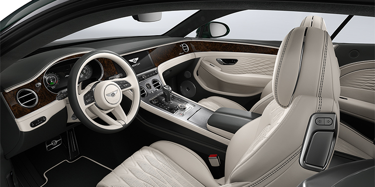 Gohm Sportwagen GmbH | Bentley Stuttgart Bentley Continental GT Azure coupe front interior in Linen and Cumbrian Green hides