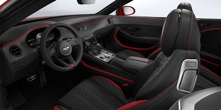 Gohm Sportwagen GmbH | Bentley Stuttgart Bentley Continental GTC Speed convertible front interior in Hotspur red and Beluga black hides