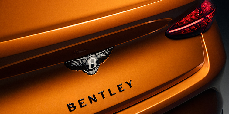 Gohm Sportwagen GmbH | Bentley Stuttgart Bentley Continental GTC Black Edition convertible rear boot detail with Black Bentley Wings badge