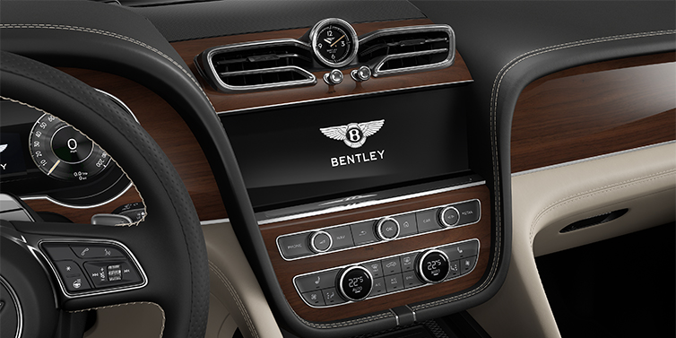 Gohm Sportwagen GmbH | Bentley Stuttgart Bentley Bentayga SUV centre console detail showing Bentley Wings