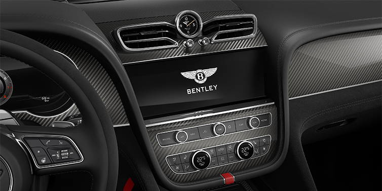 Gohm Sportwagen GmbH | Bentley Stuttgart Bentley Bentayga Speed SUV centre console detail showing Bentley Wings